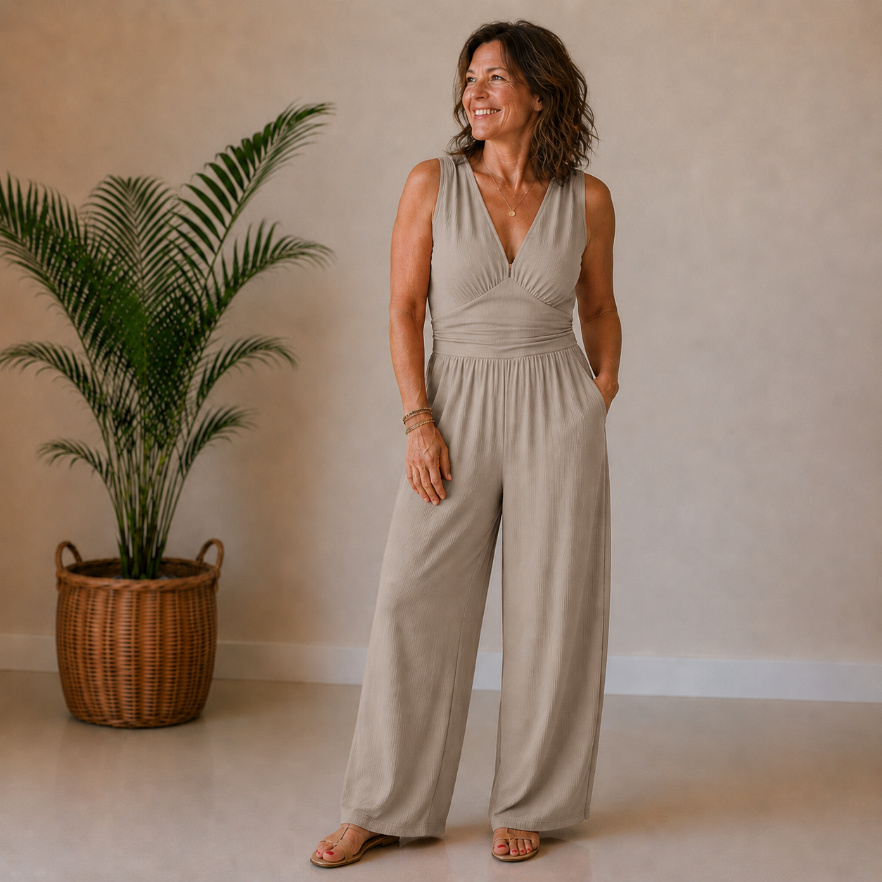 Charity | Soft Stretch Wide-Leg Jumpsuit