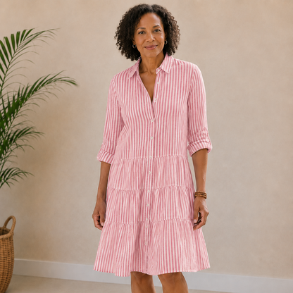 Ella | Striped Tiered Dress