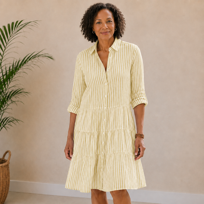Ella | Striped Tiered Dress