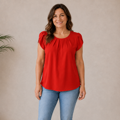 Lauren | Soft Pleat Top
