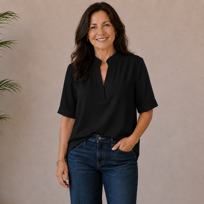 Nina | Elegant V-Neck Blouse