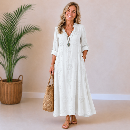 Isabelle | Floral Embroidered Dress