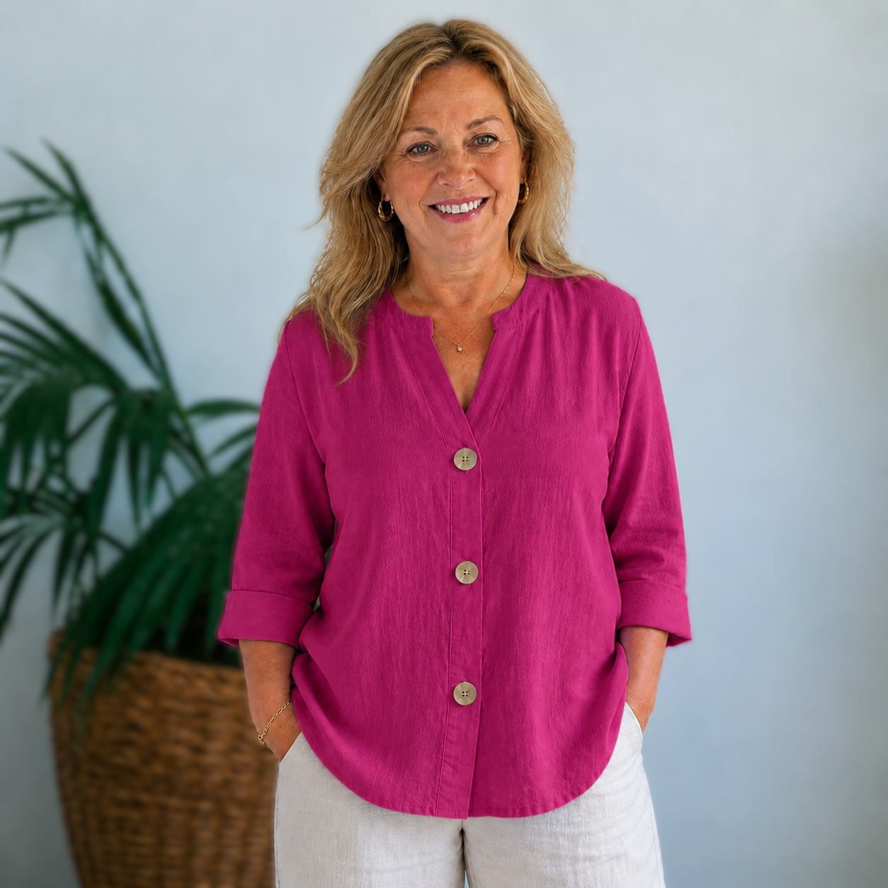 Nora | Relaxed V-Neck Blouse