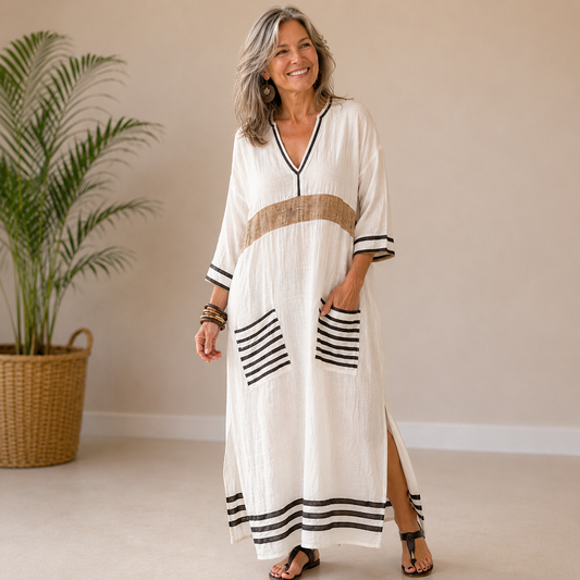 Capri | Coastal Stripe Maxi Dress