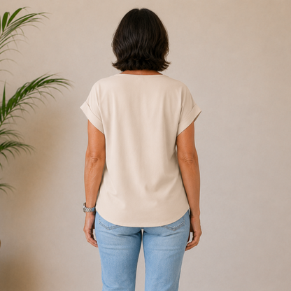 Naomi | Draped V-Neck Top