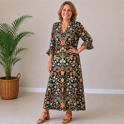 Nova | Boho Print Midi Dress
